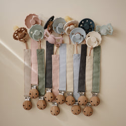 Image of Linen Pacifier Clip 2-Pack