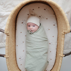 Image of Extra Soft Bassinet Muslin Crib Sheet