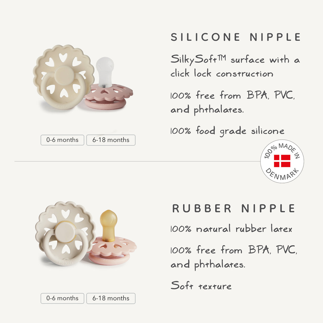 Image of FRIGG Andersen Fairytale Silicone Pacifier 2-Pack