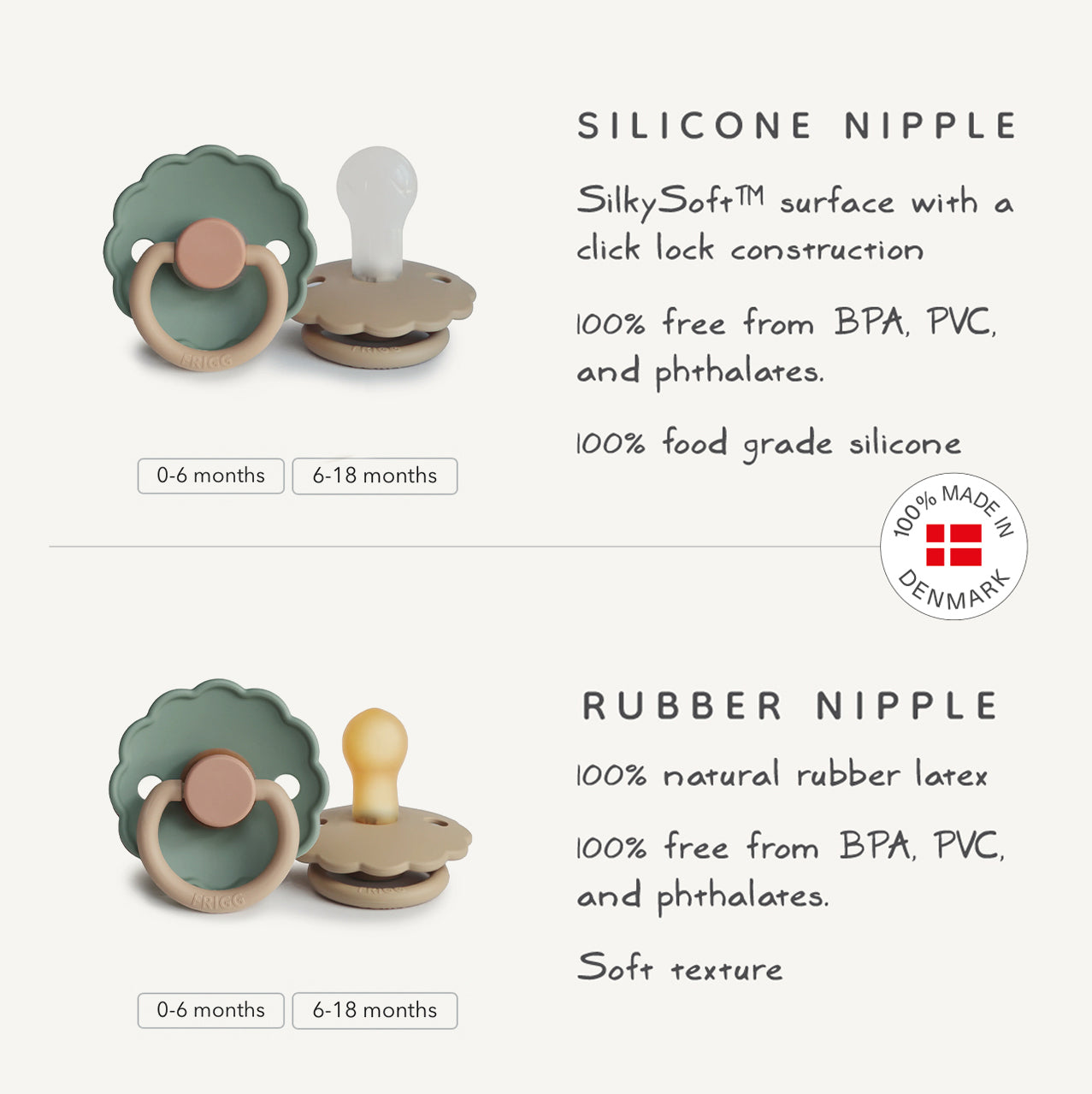 Image of FRIGG Daisy Silicone Pacifier 2-Pack