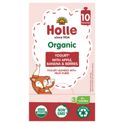 Image of Holle Organic Yogurt Pouches - Apple, Banana & Berries