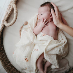 Image of Organic Cotton Muslin Swaddle Blanket