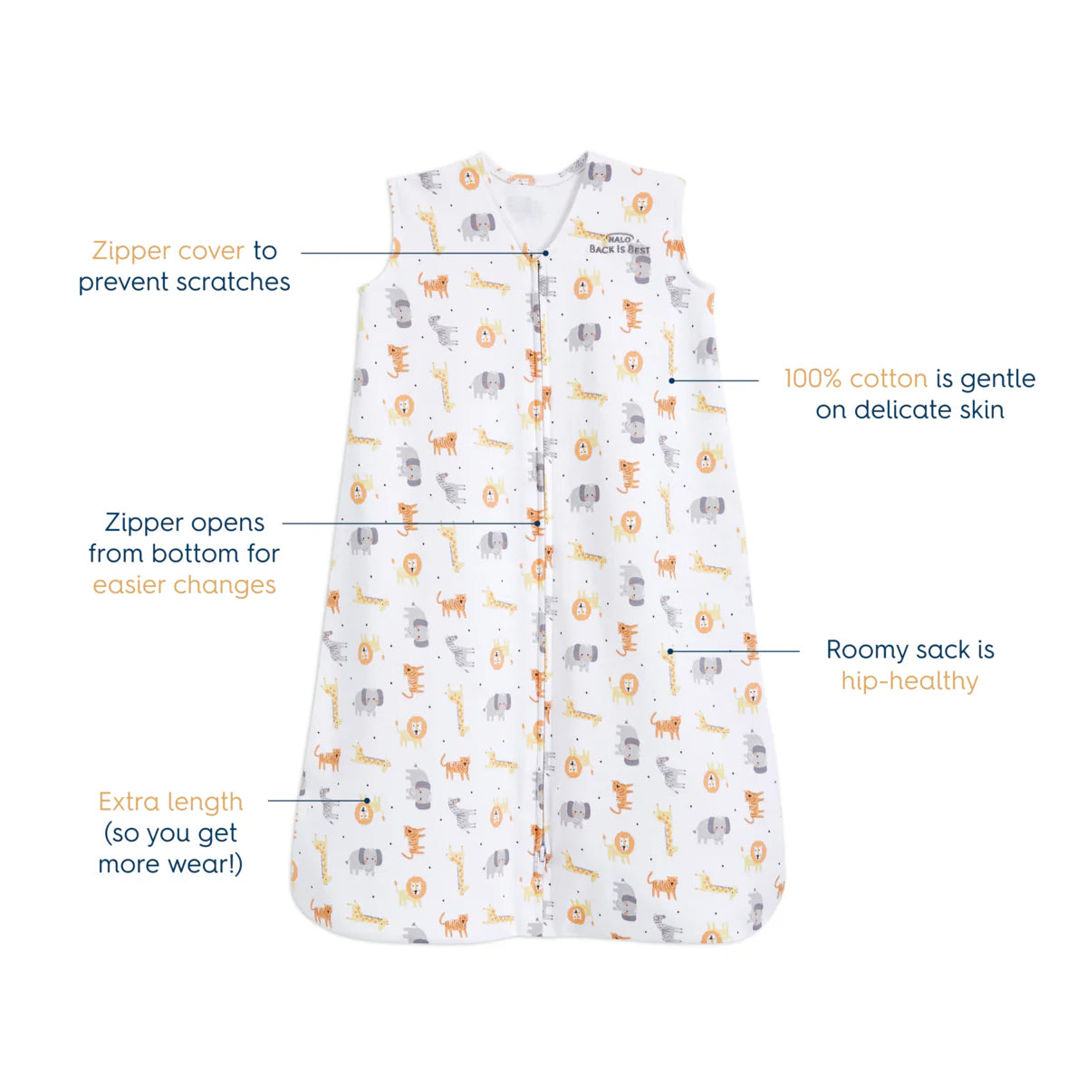 Image of Wearable Blanket 100% Cotton TOG 0.5