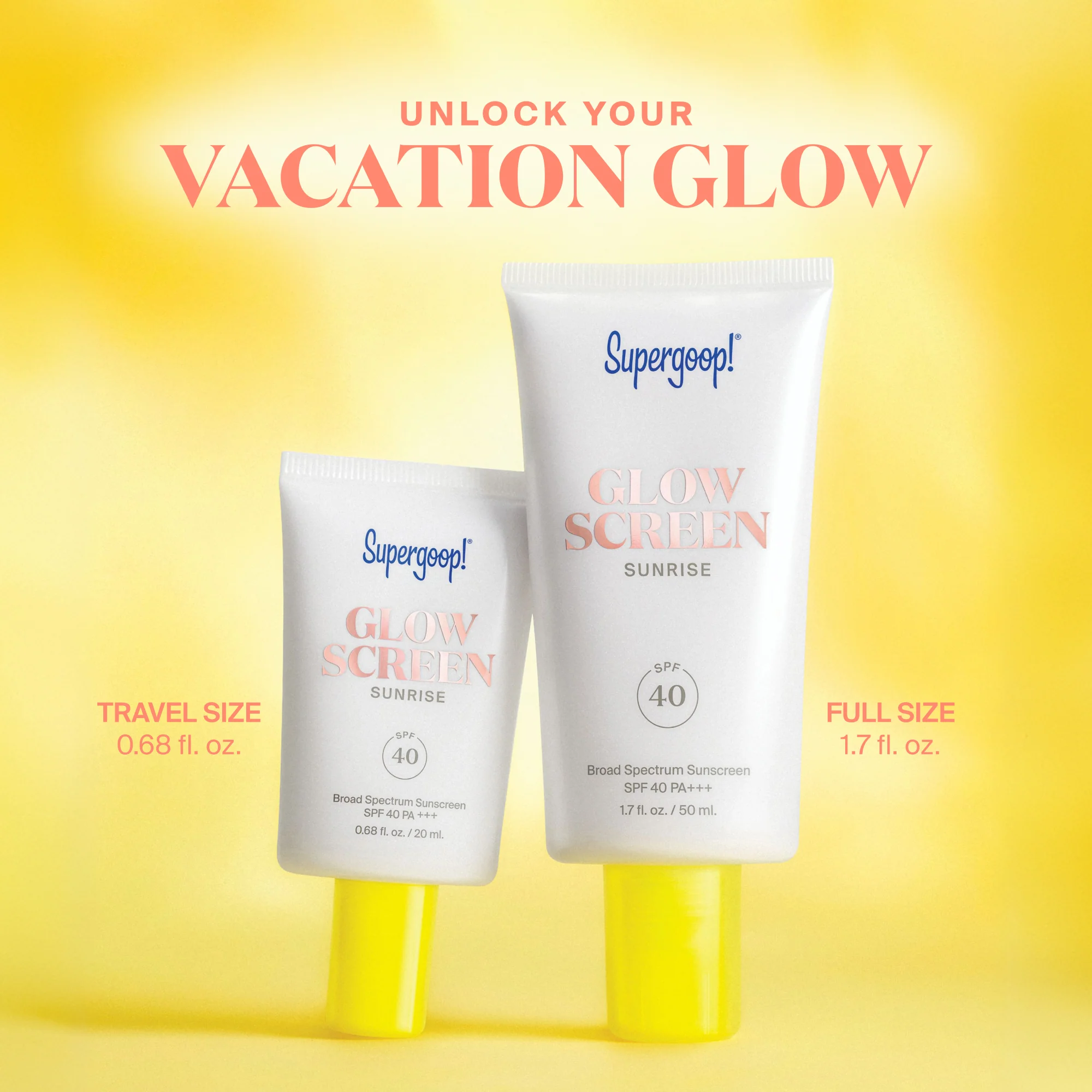 Supergoop- Wake Up & Glow Sun-kissed Duo Glowscreen
