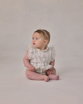Rylee + Cru Alice Romper French Floral Stripe