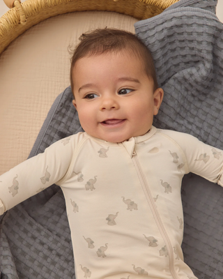 Rylee + Cru  Bamboo Zip Footie Elephants