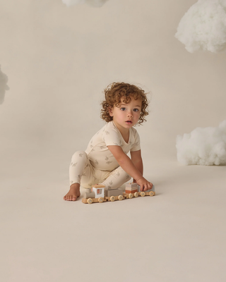 Rylee + Cru Bamboo Short Sleeve Pajama Set Elephants