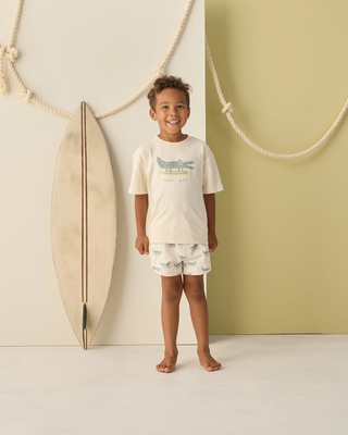 Rylee + Cru Swim Trunk Alligators