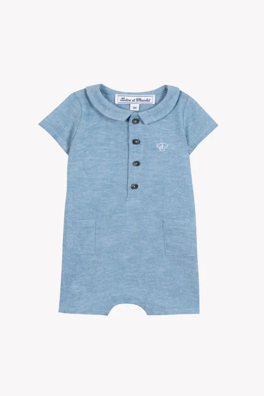 Tartine Et Chocolat- Collared Linen Shortall