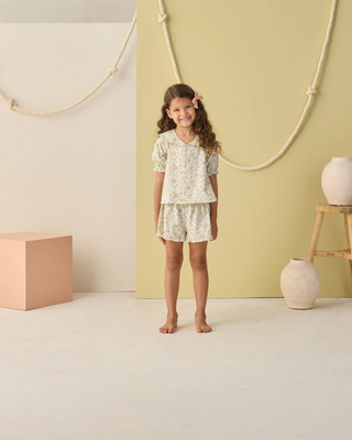 Rylee + Cru  Delilah Pajama Set Citron Bloom