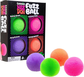 teenie NeeDoh Fuzz Ball 4 Pack