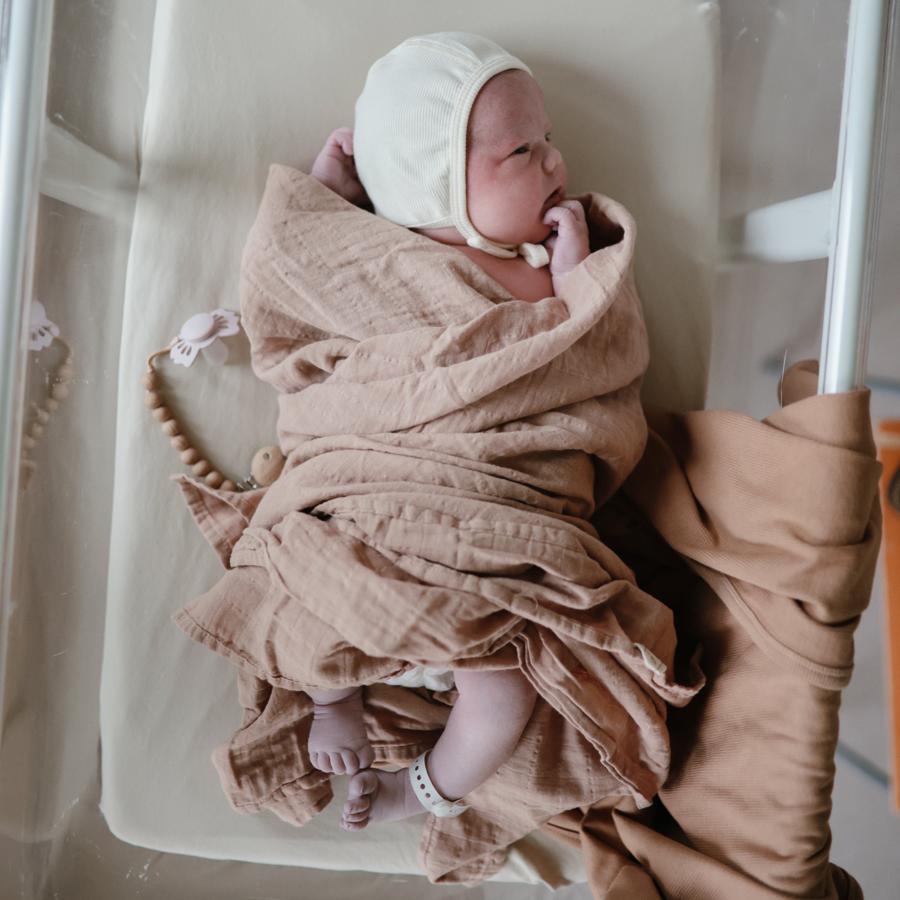 Image of Organic Cotton Muslin Swaddle Blanket