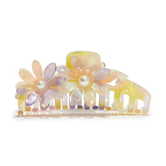 Holographic Rainbow Petunia Claw Clip