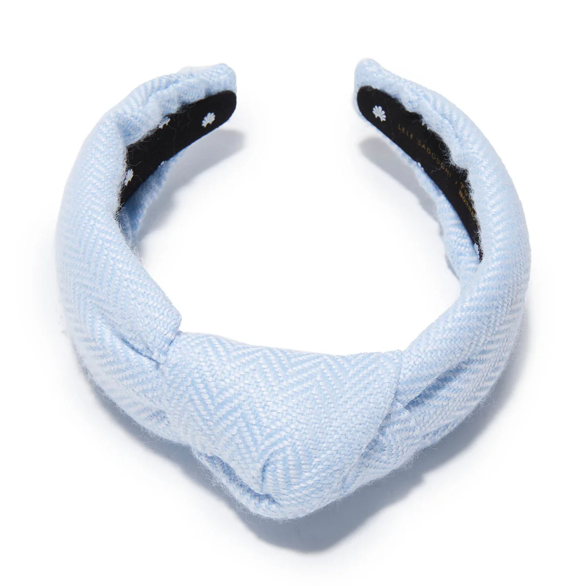 Image of TBBC X LELE S. Beale St Blue Herringbone Knotted Headband