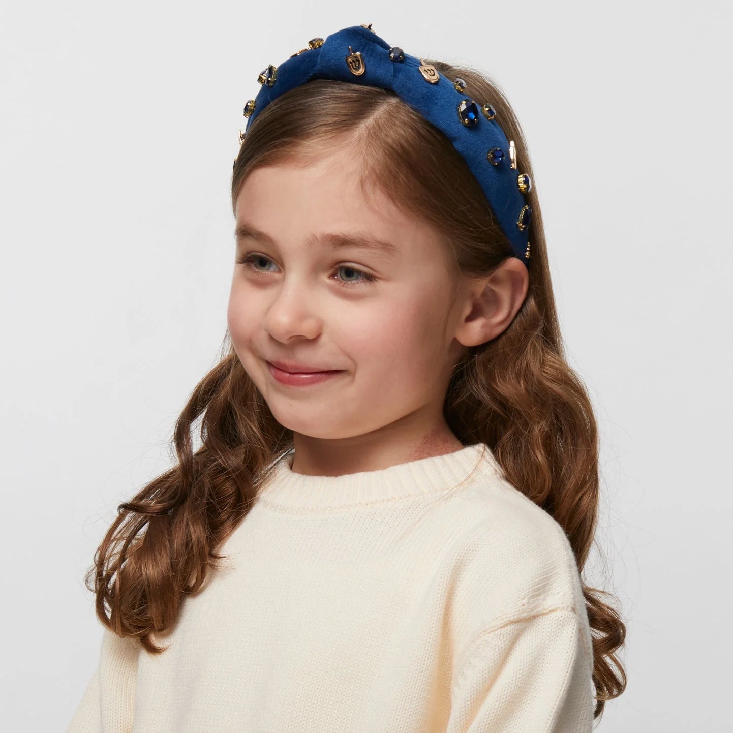Image of Indigo Kids Crystal Dreidel Knotted Headband