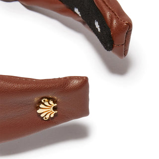 Walnut Faux Leather Knotted Headband