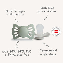 Image of FRIGG Lucky Symmetrical Silicone Pacifier 2-Pack (6-18 Months)