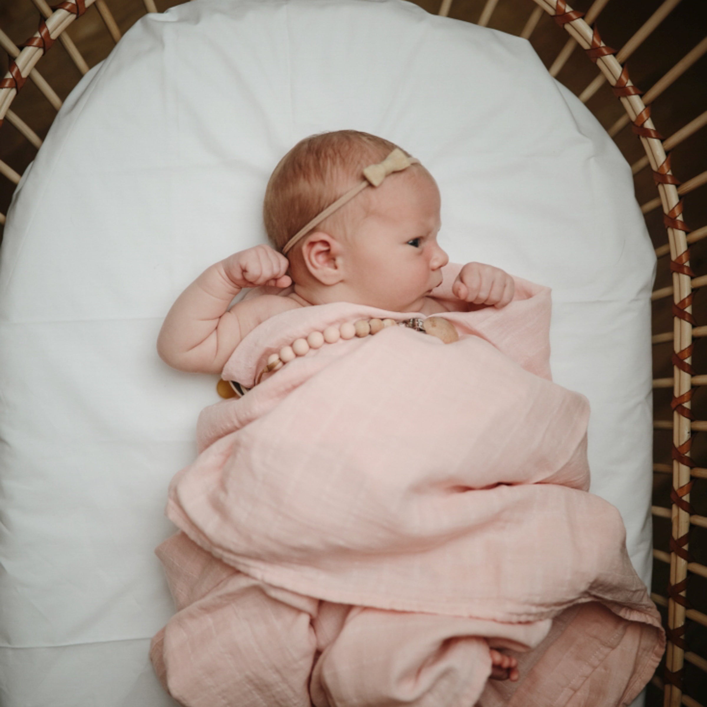 Image of Organic Cotton Muslin Swaddle Blanket