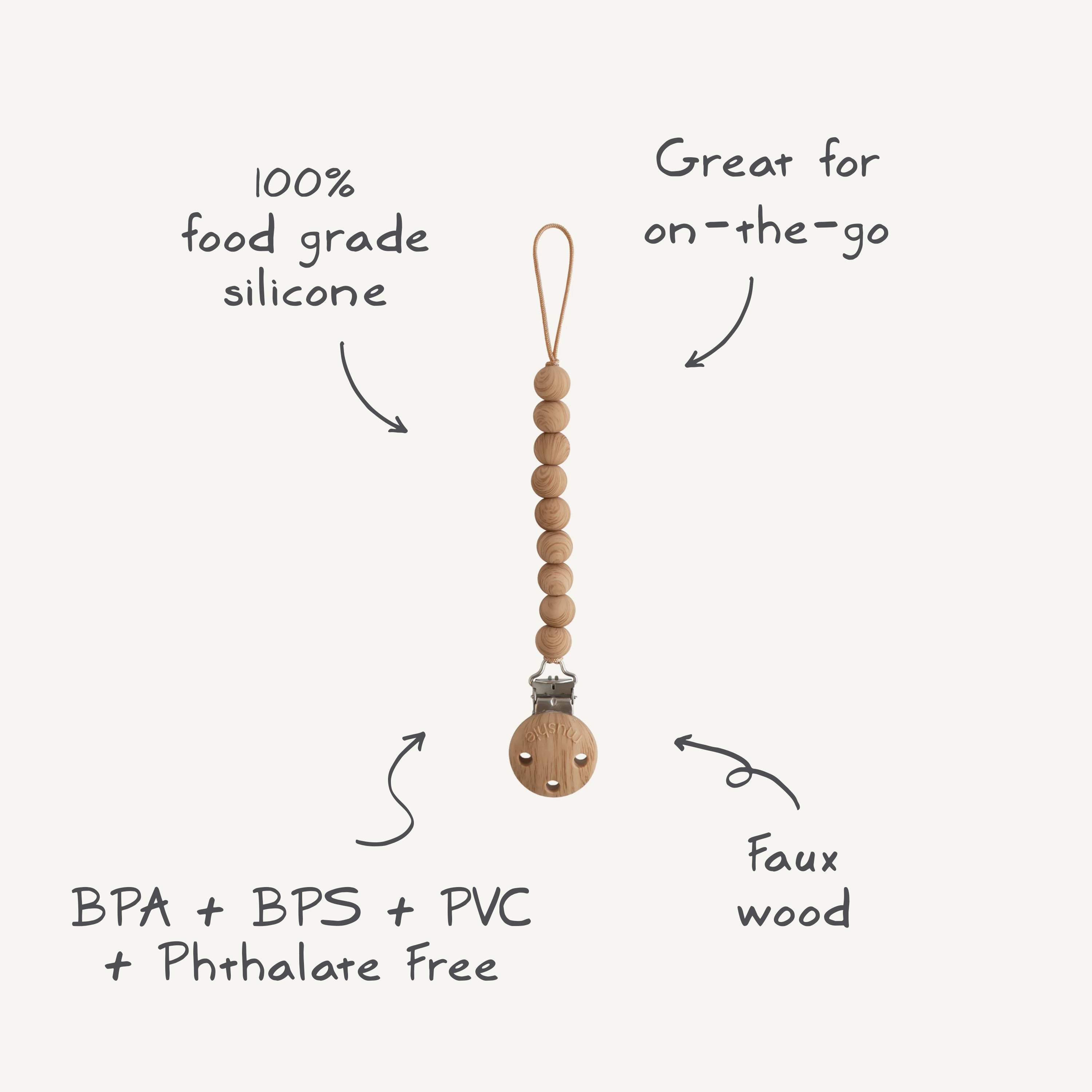 Image of Silicone Pacifier Clip | Hera