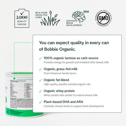 Bobbie Organic Baby Formula (In-Store Pick-up or Local Courier Service)-New Biggie Size