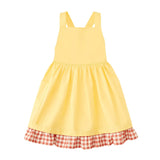 Organic Cotton Apron Dress With Straps - Somoan Sun