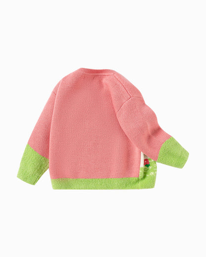Balabala Toddler Girl Red Hue Cardigan
