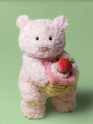 Leola Bear with Strawberry Cake
