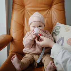 Image of Linen Pacifier Clip 2-Pack