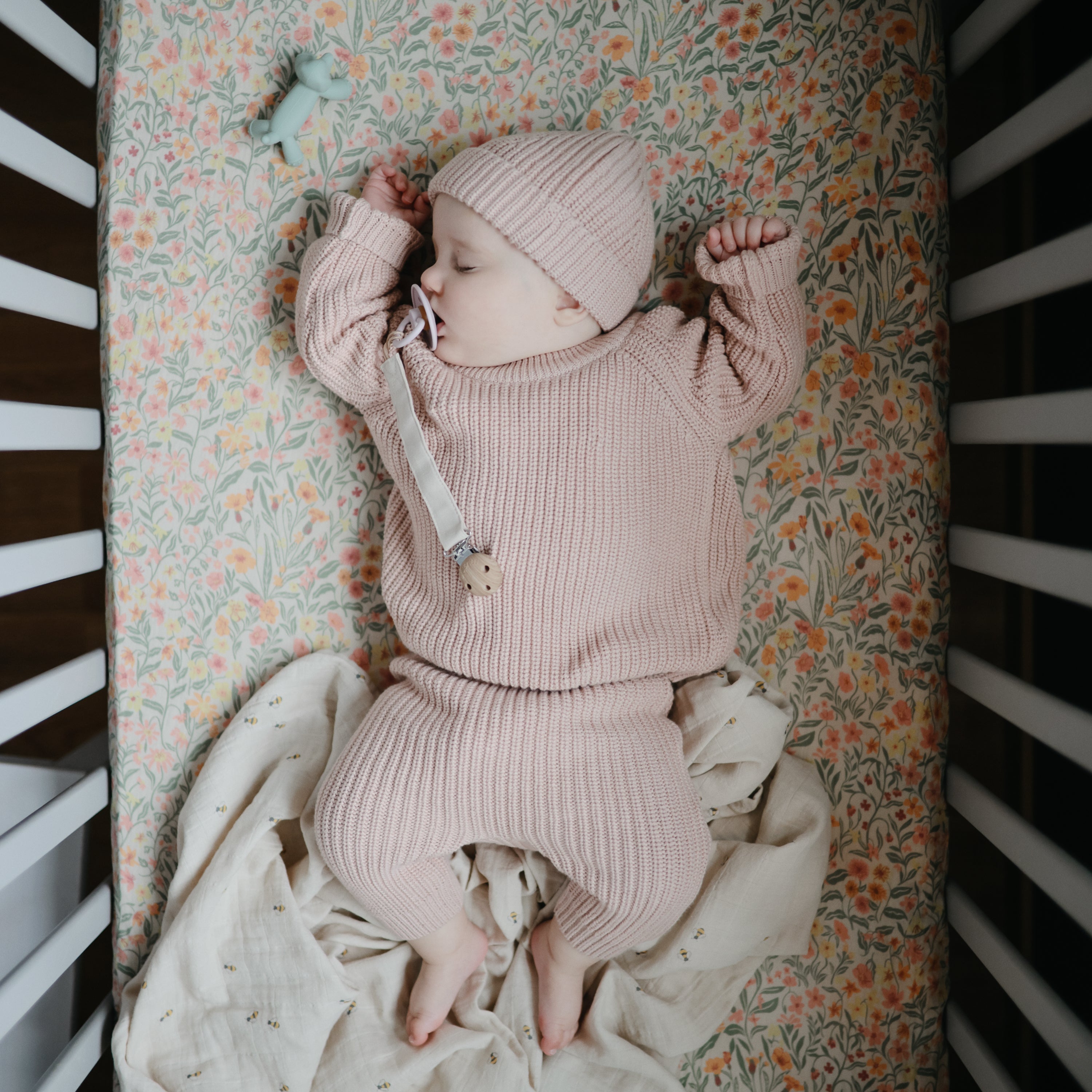 Image of Linen Pacifier Clip 2-Pack