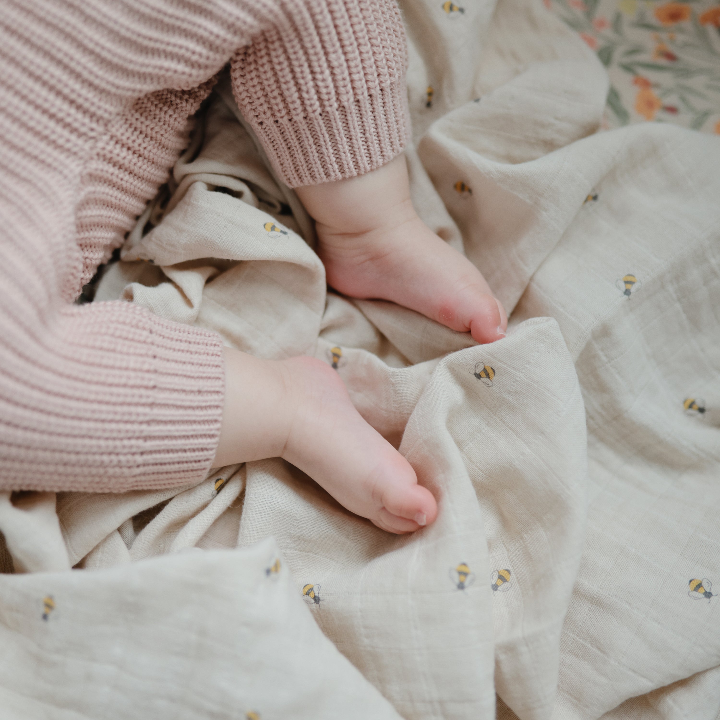 Image of Organic Cotton Muslin Swaddle Blanket