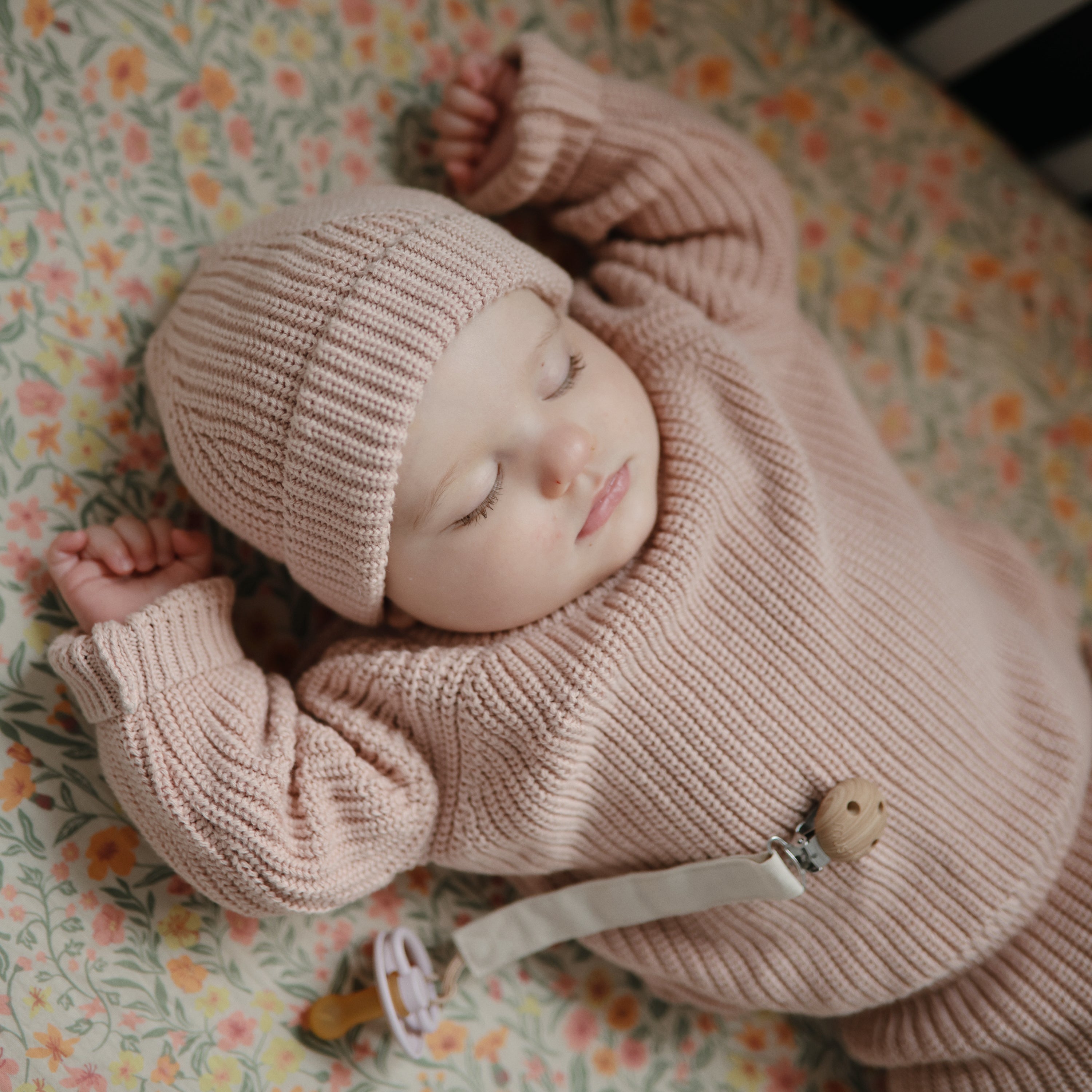 Image of Linen Pacifier Clip 2-Pack