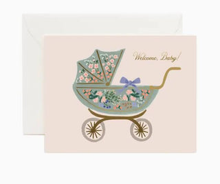 Welcome Baby Carriage Card