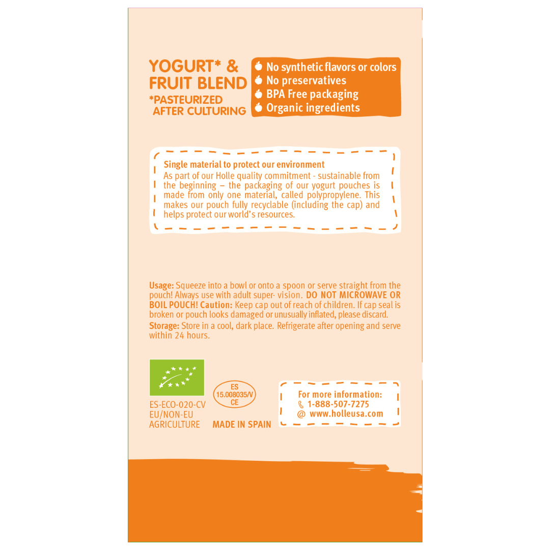 Image of Holle Organic Yogurt Pouches - Mango