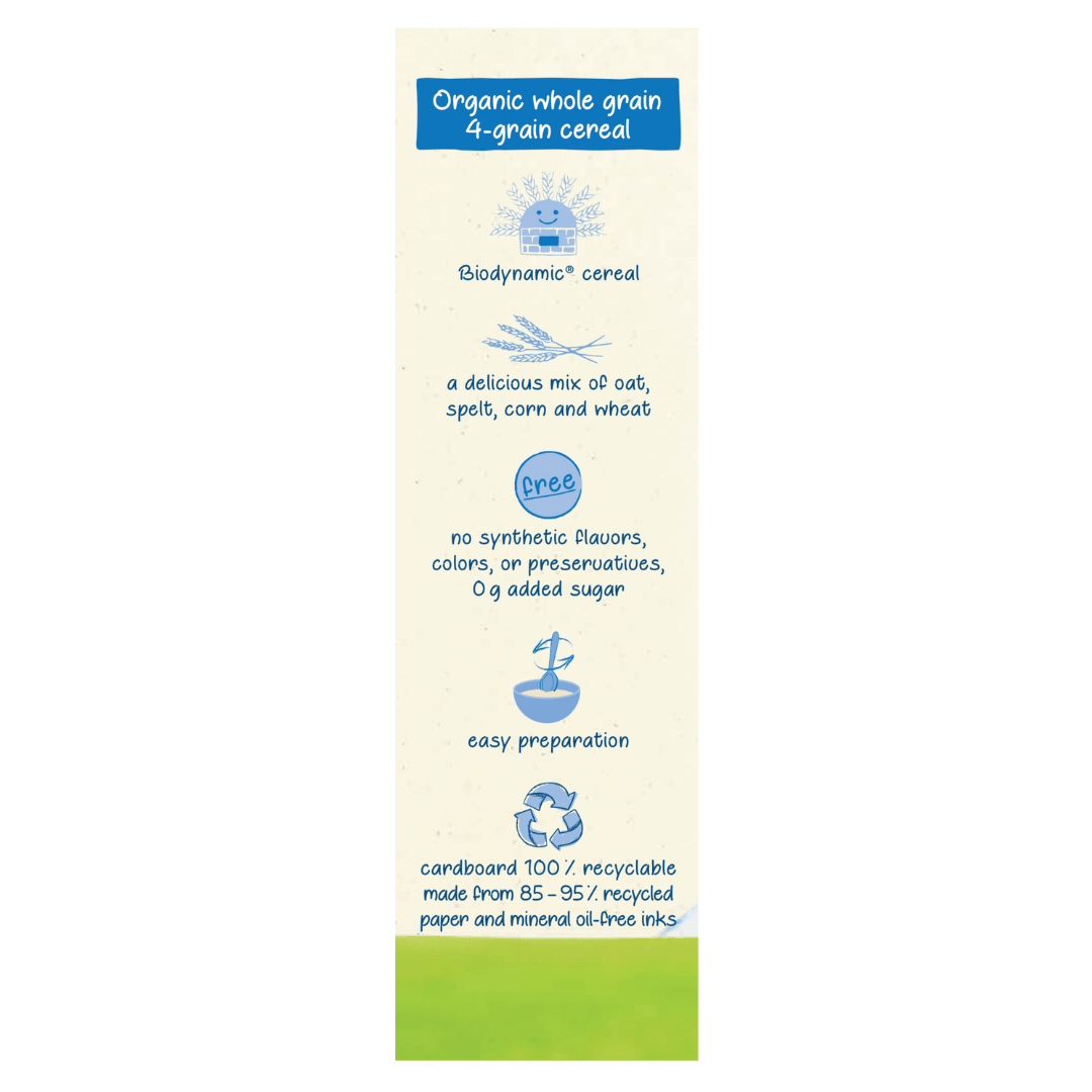 Image of Holle Organic Whole Grain 4-Grain Cereal - 6 Pack