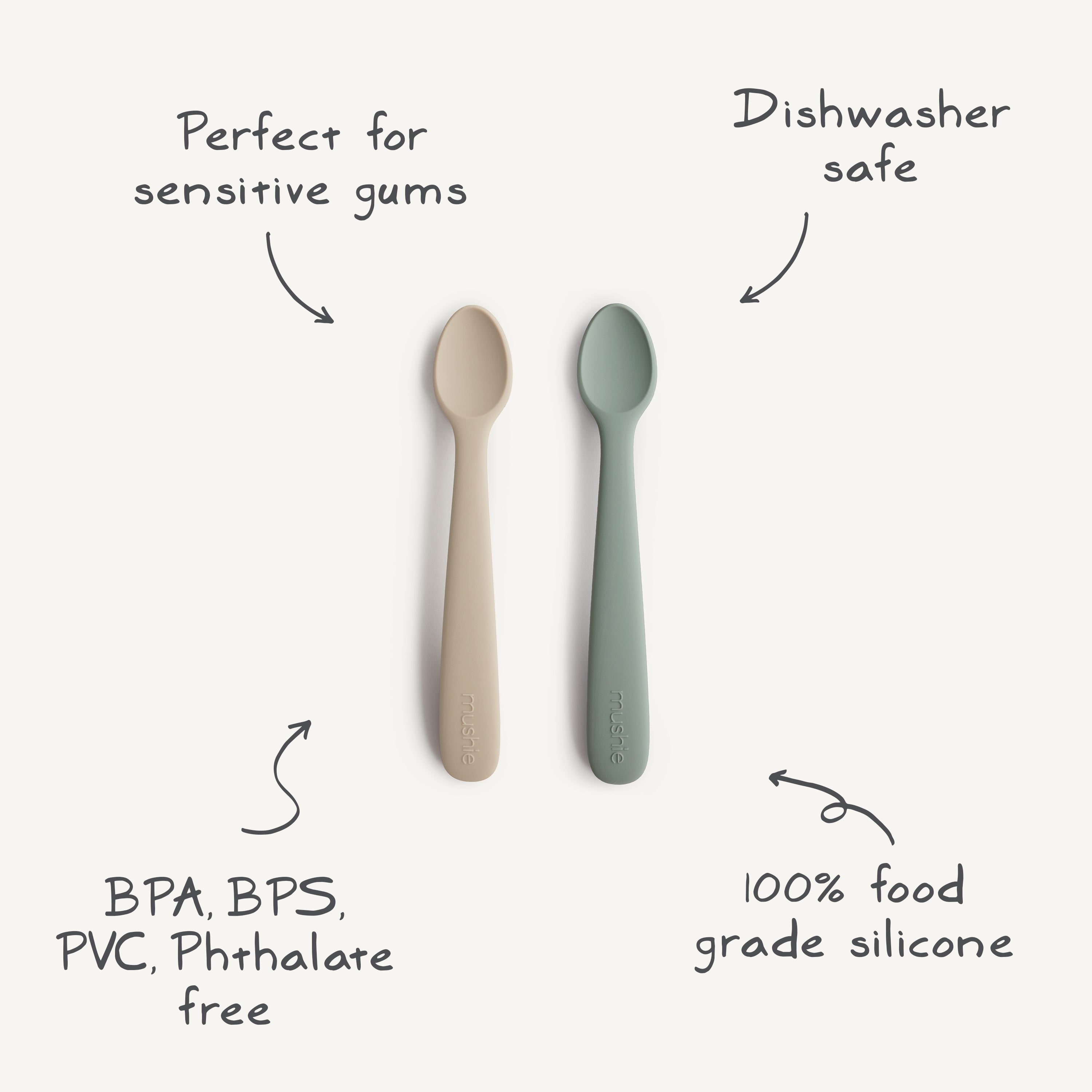Image of Silicone Feeding Spoons 2-Pack