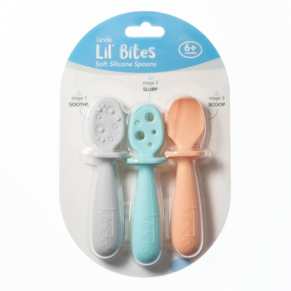 Image of Lil’ Bites Soft Silicone Baby Spoon Set