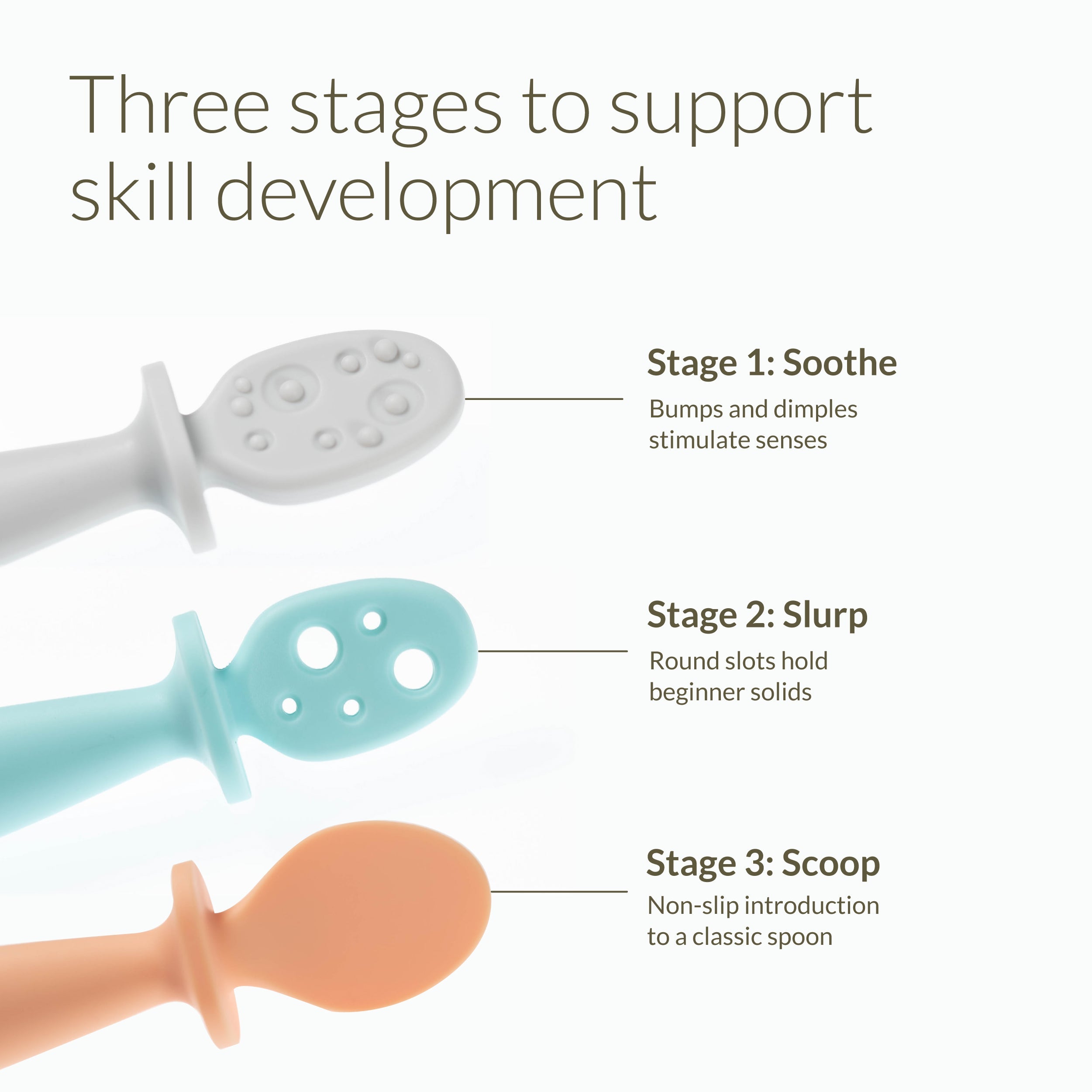 Image of Lil’ Bites Soft Silicone Baby Spoon Set