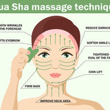 Gua Sha Facial Lifting Tool - Zero Waste Skincare, Plastic Free, Jade or Rose Quartz