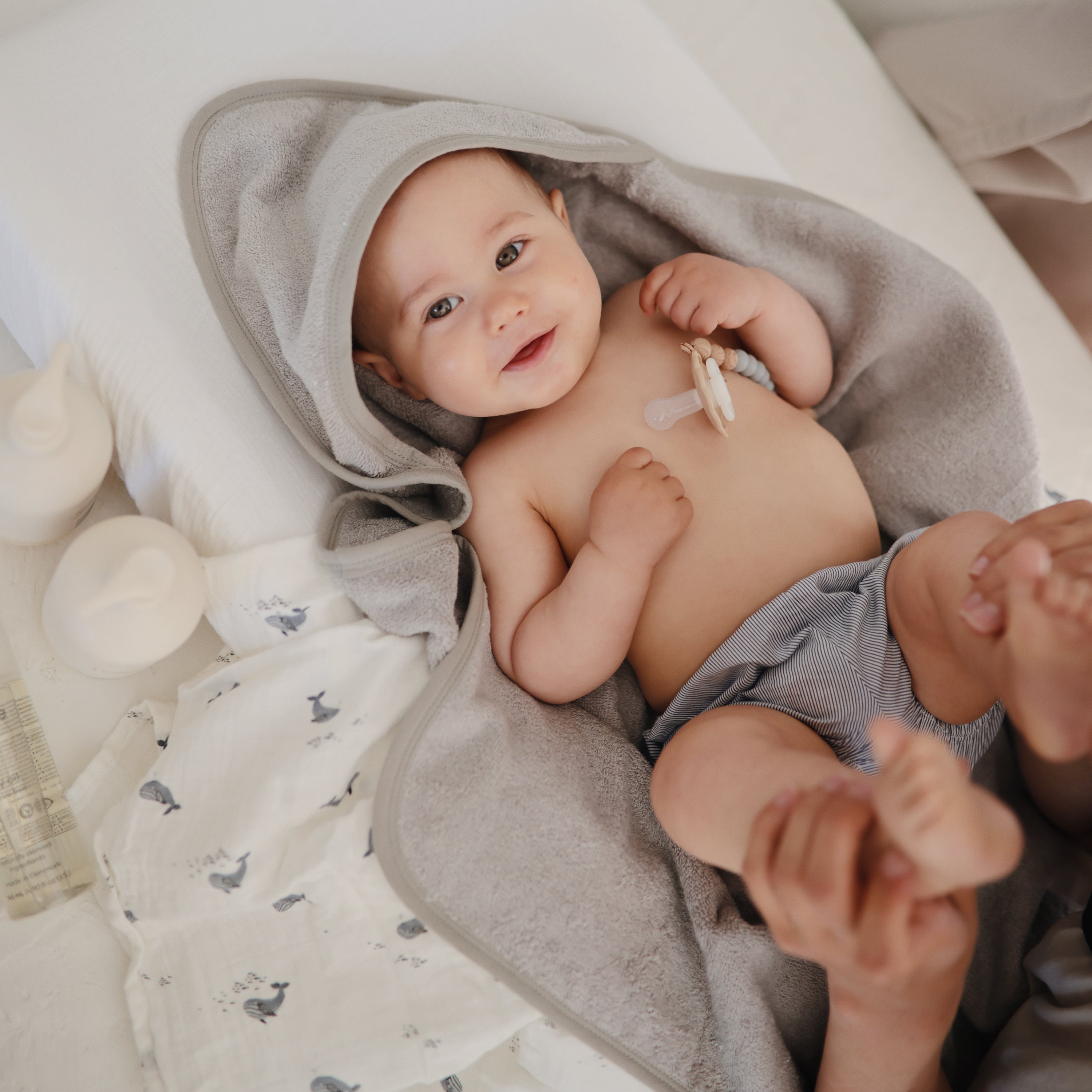 Image of Organic Cotton Baby Hooded Towel