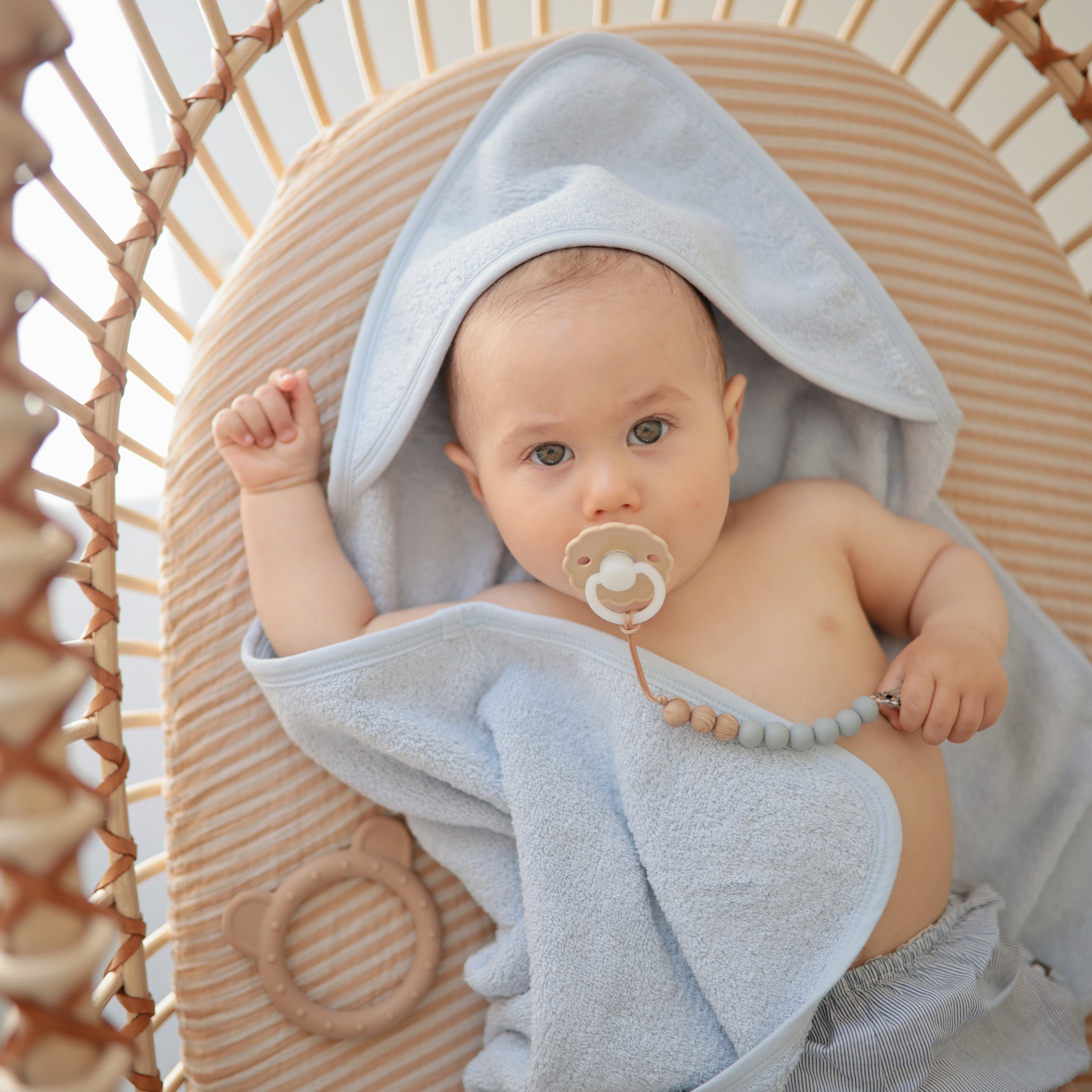 Image of Organic Cotton Baby Hooded Towel
