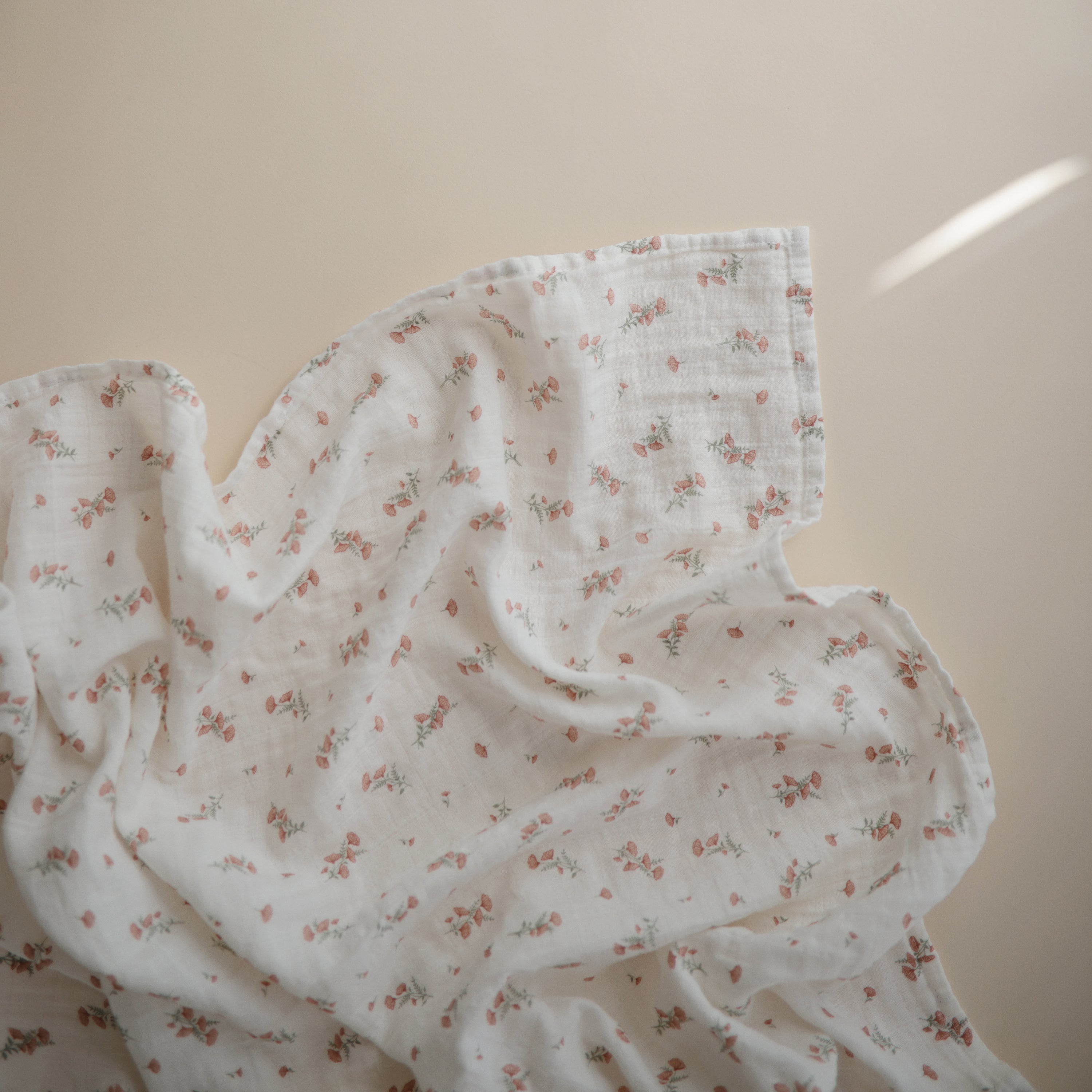 Image of Organic Cotton Muslin Swaddle Blanket