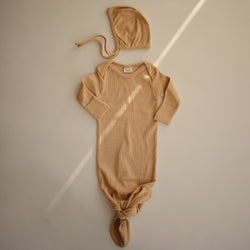 Image of Ribbed Baby Bonnet
