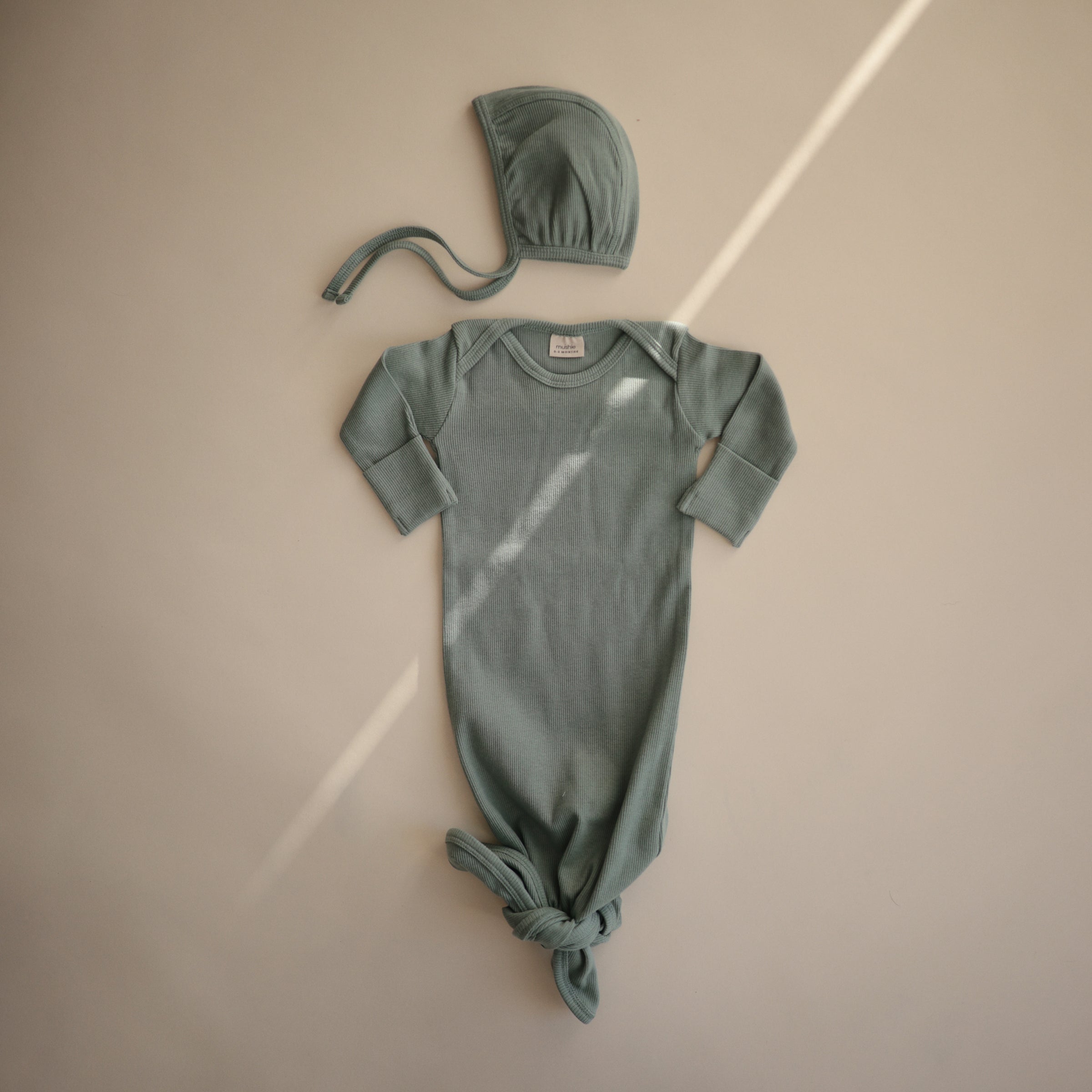 Image of Ribbed Baby Bonnet