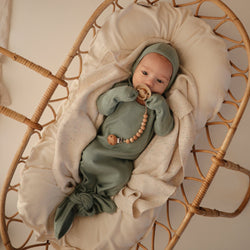Image of Ribbed Baby Bonnet