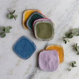 Reusable Facial Rounds - Reusable Cotton Pads, 100% Organic Cotton, Multiple Colors, 20 Pack