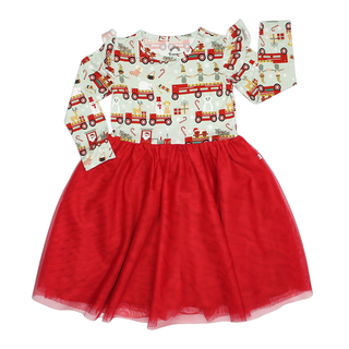 Emerson and Friends - Christmas Train Tulle Twirl Dress: 12-18M