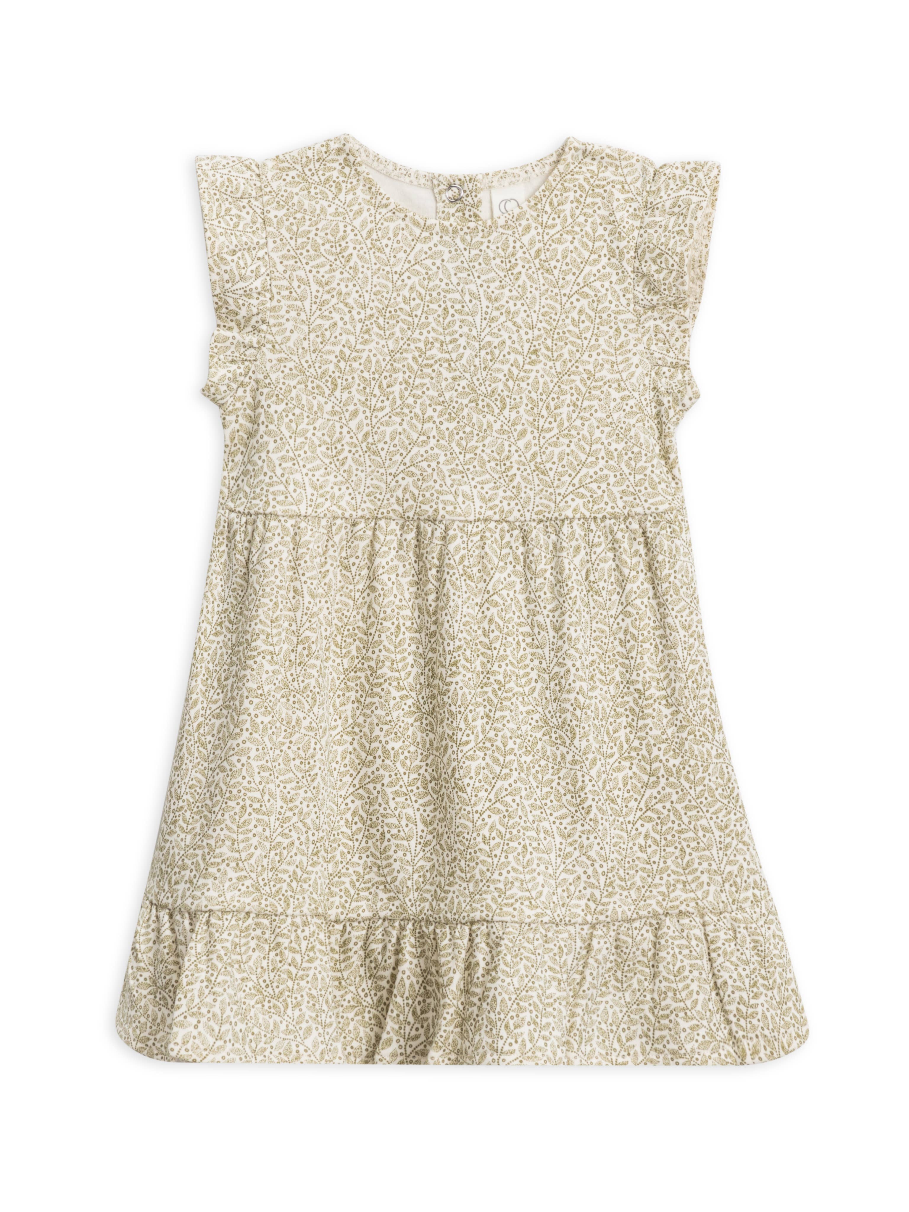 Colored Organics - Organic Baby and Kids Tilly Tiered Dress - Fern + Ivory