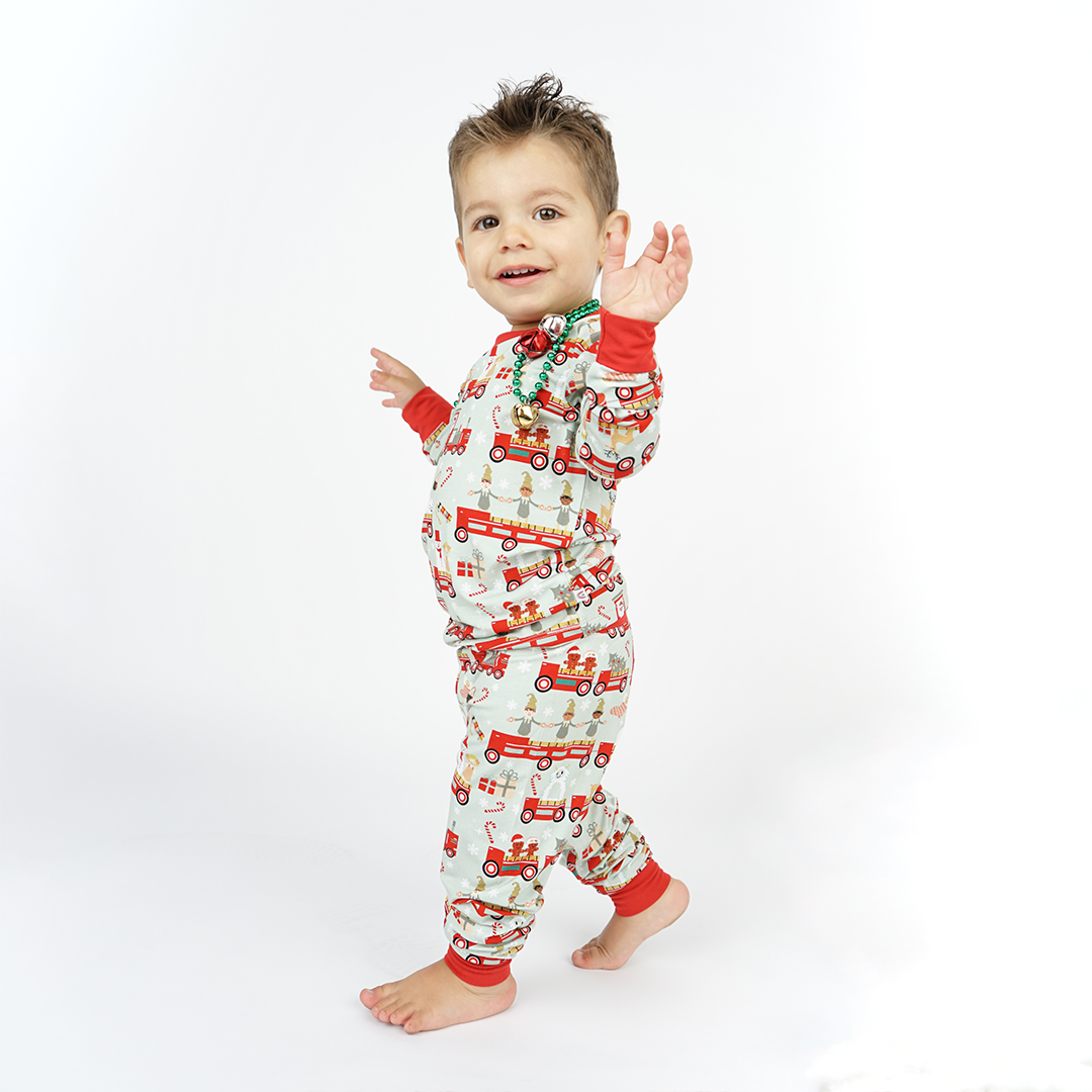 Christmas Train Bamboo Long Sleeve Kids Pajama
