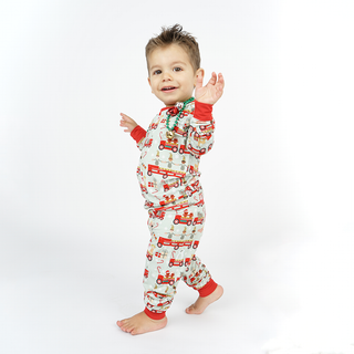 Christmas Train Bamboo Long Sleeve Kids Pajama
