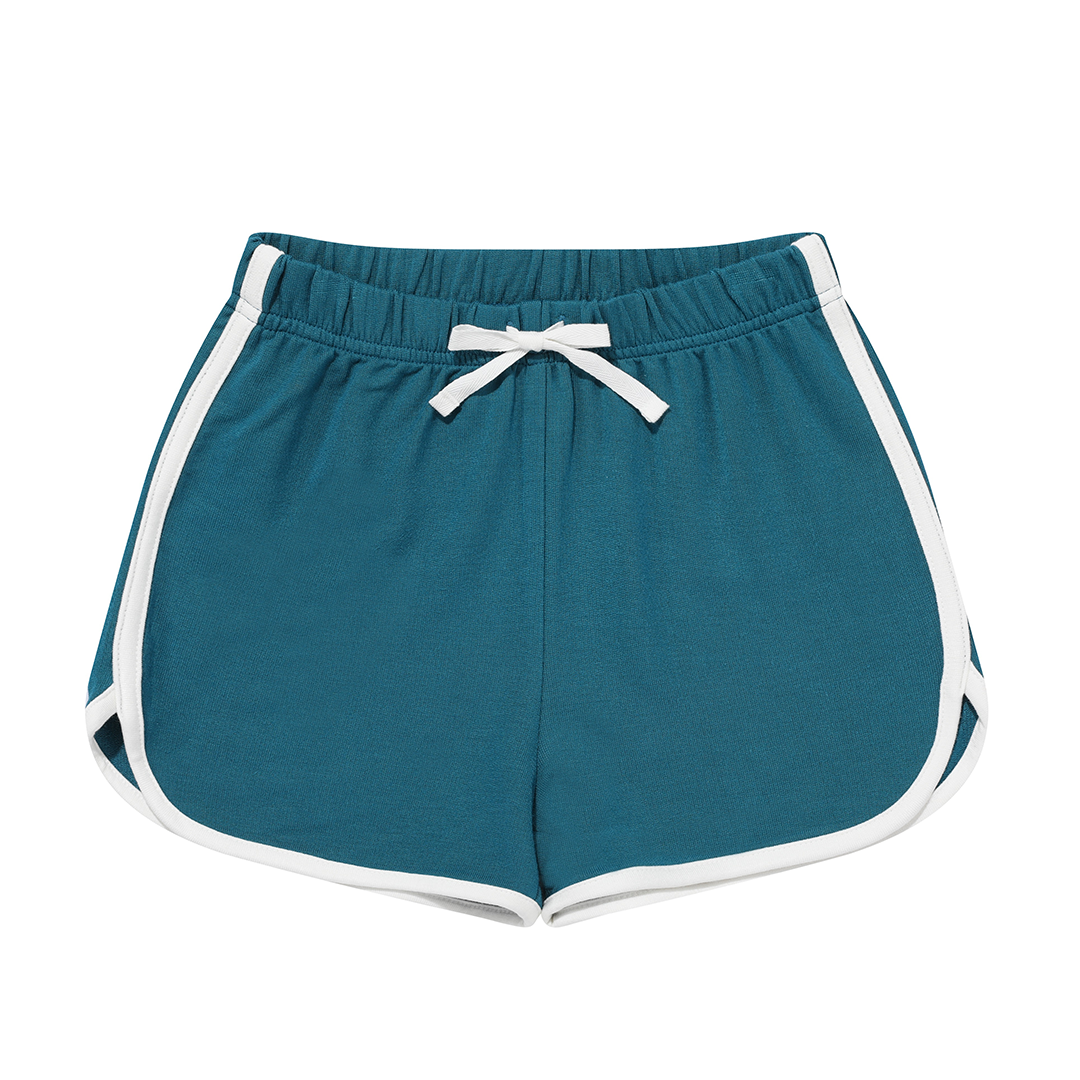 Emerson and Friends - Ocean Blue Bamboo Terry Track Shorts: 4T